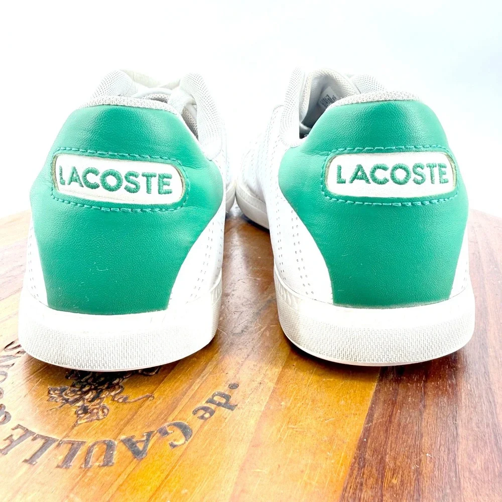 Lacoste Graduate 318 1 Sneakers Mens 11 White Green Leather Low Top